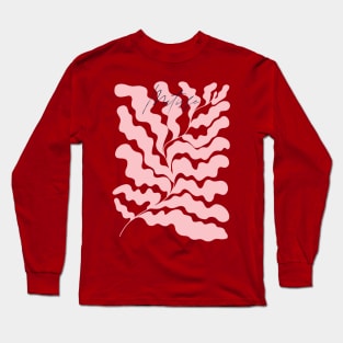 Pink Matisse Leaf Long Sleeve T-Shirt